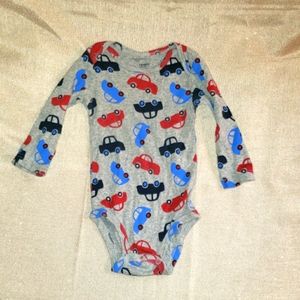 Carter's Long Sleeve Cars Onesie